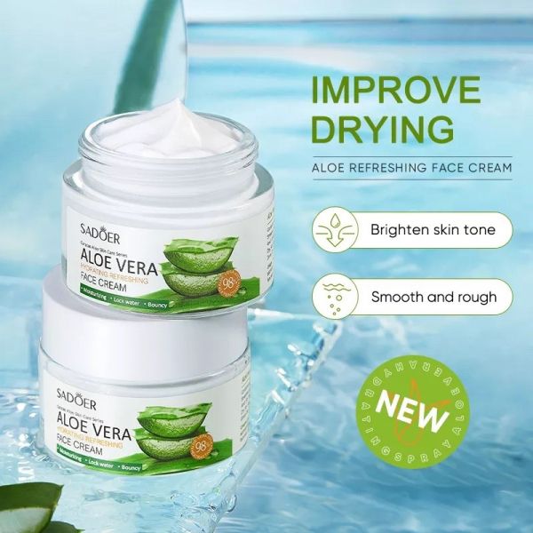 SADOER Refreshing and moisturizing face cream with aloe vera, 50g.